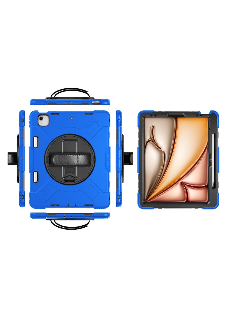 Suitable for iPad Air 2 / iPad 9.7 (2017/2018) / iPad Pro 9.7 Pen Holder Shockproof Protective Case with 360 Degree Rotatable Bracket Strap - Image 1
